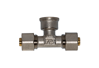 Трійник обтискний із зовнішньою різьбою FADO Compress 16х1/2''х16