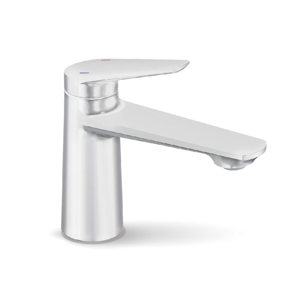 Змішувач для умивальника FADO GARDA, низький матовий білий