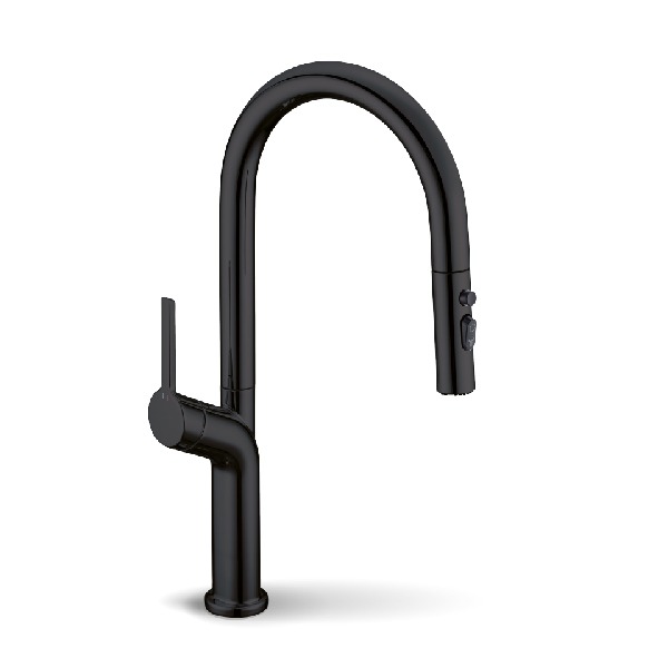 Змішувач для кухні висувний FADO IZEO матовий чорний