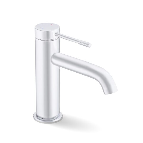 Змішувач для умивальника FADO LIRA, низький  матовий білий