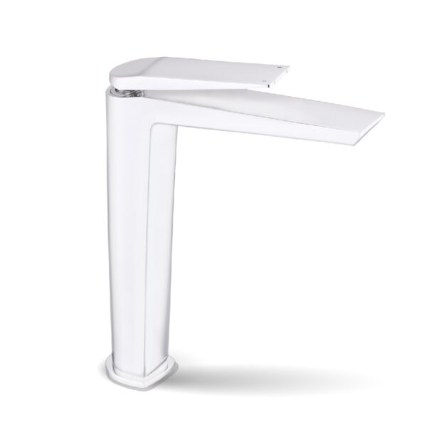 Змішувач для умивальника FADO PISANO, високий матовий білий