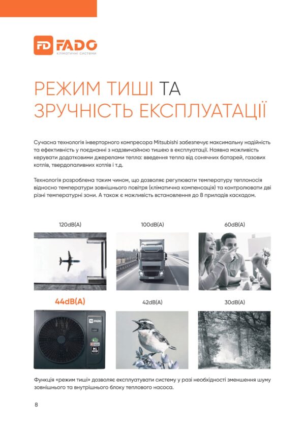 Насос тепловий FADO спліт 8 кВт