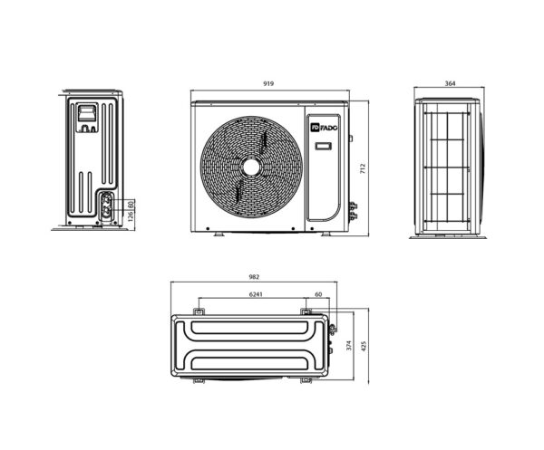 Насос тепловий FADO спліт 8 кВт
