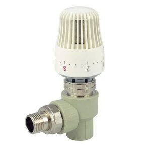 ПП Кран радіаторний з термоголовкою кутовий FADO PPR 20x1/2"