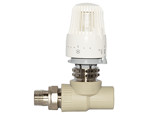 ПП Кран радіаторний з термоголовкою прямий FADO PPR 20x1/2"