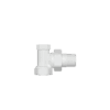 Комплект термостатичних кранів для підлючення радіаторів FADO PREMIO, кутовий білий