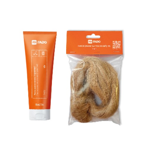 Комплект ущільнюючий FADO паста-герметик 65г + пакля 50г