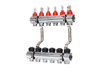 Колекторний блок FADO з витратомірами 1"х3/4" 6 виходів