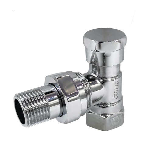 Кран радіаторний FADO New Chrome кутовий нижній